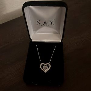 Silver Kay Jewelers Heart Necklace